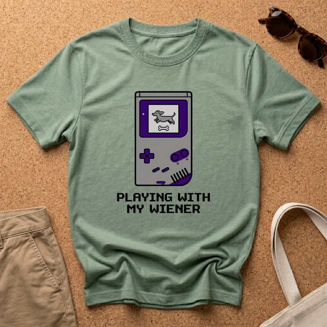 Playing With My Wiener Game T-Shirt