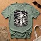 Dachshund vs Meerkat BW T-Shirt