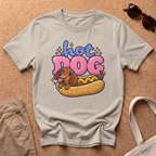 Hot Dog Cute T-Shirt - Sand