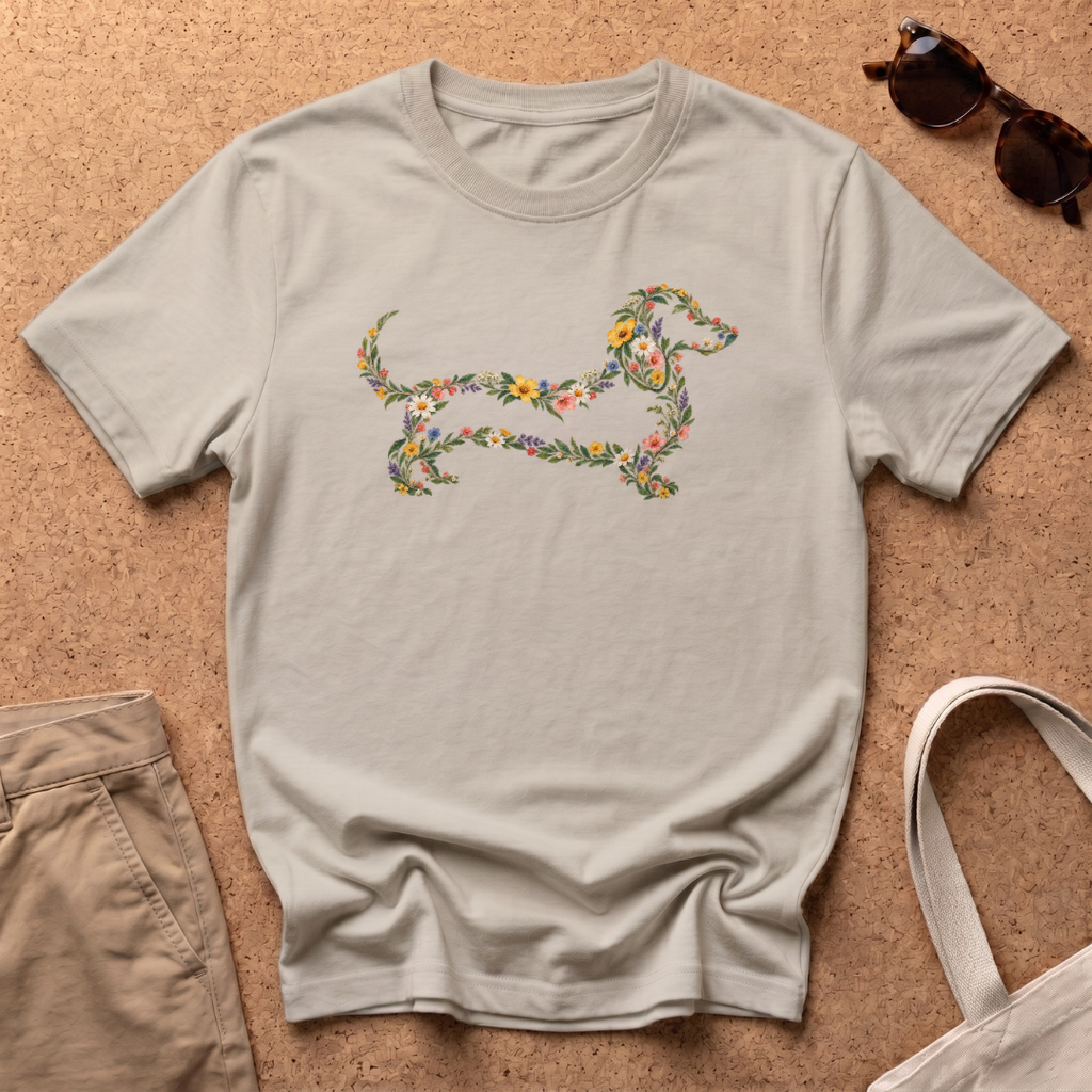 Floral Dach T-Shirt - Sand