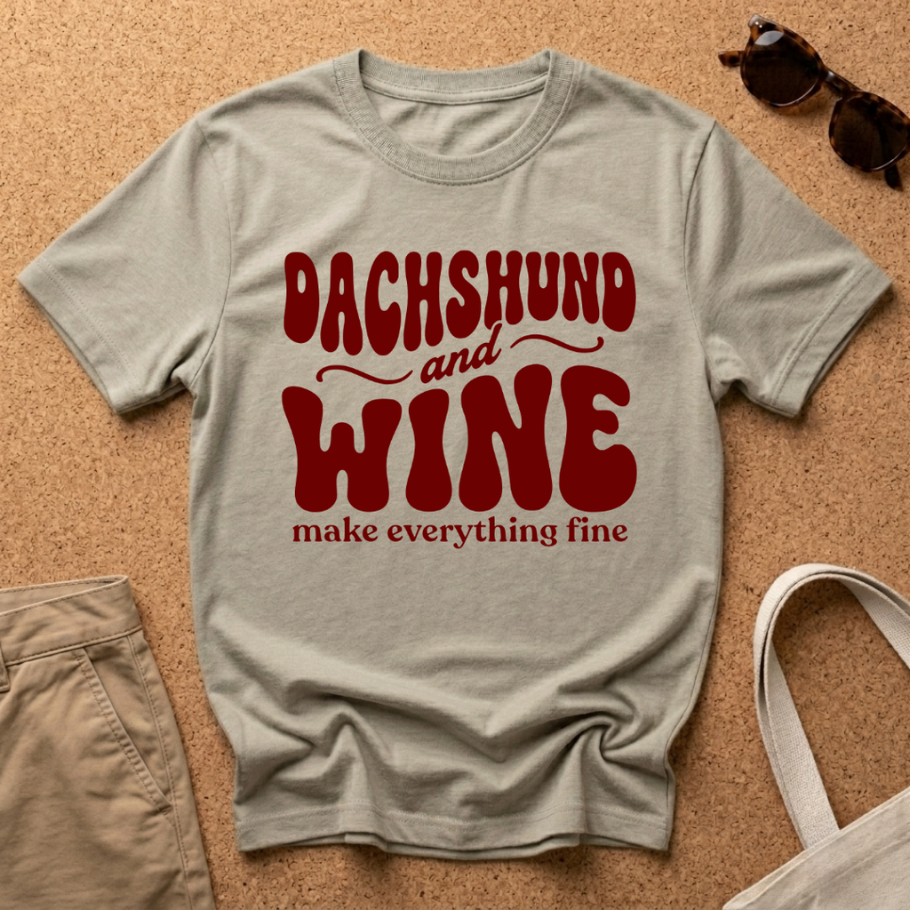 Dachshund and Wine T-Shirt