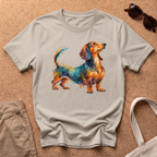 Dachshund Portrait T-Shirt - Sand