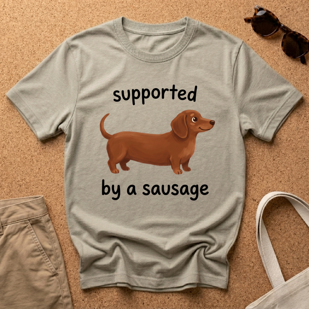 Supported Sausage Cute T-Shirt