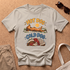 Hot Cold Dachshunds T-Shirt - Sand