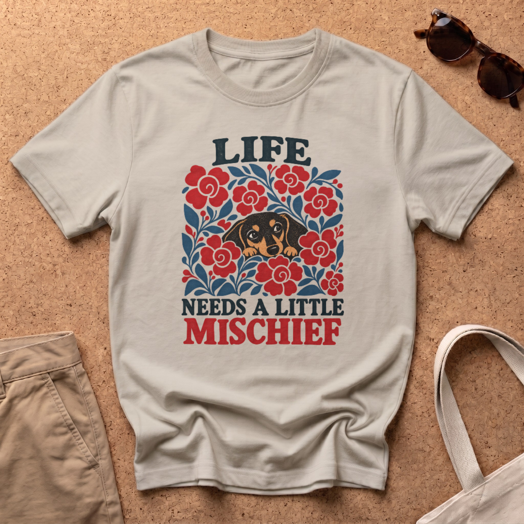 Life Mischief T-Shirt - Sand