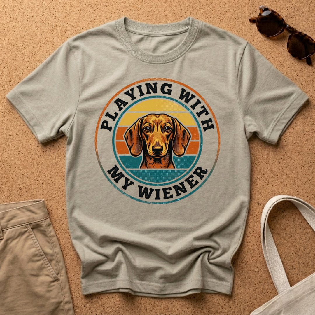 Playing With My Wiener Retro T-Shirt
