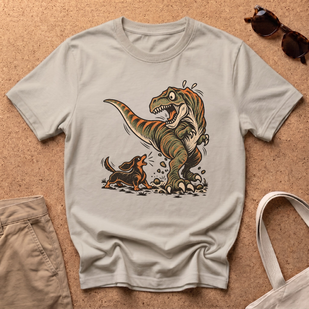 Dachshund Dino T-Shirt - Sand