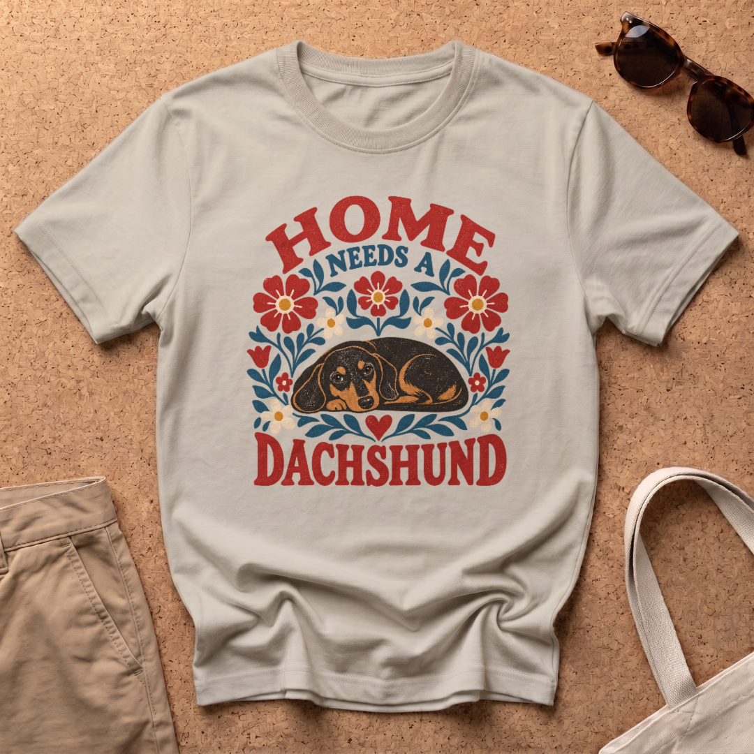 Home Dachshund T-Shirt - Sand