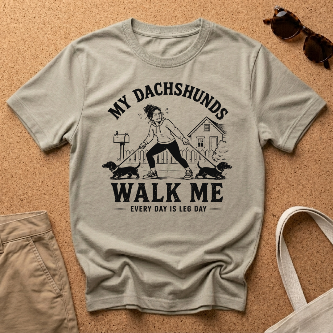 Dachshund Walks Me T-Shirt