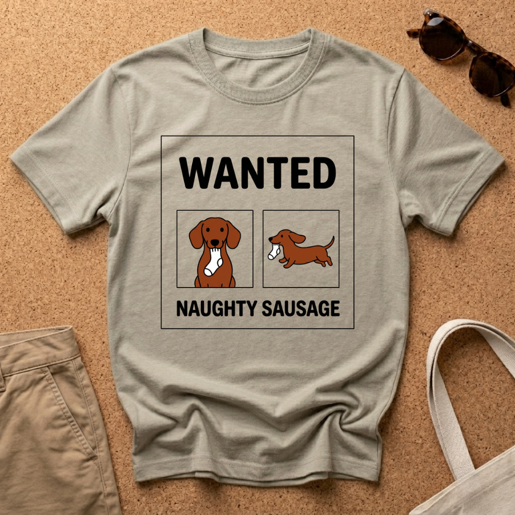 Wanted Naughty Sausage T-Shirt