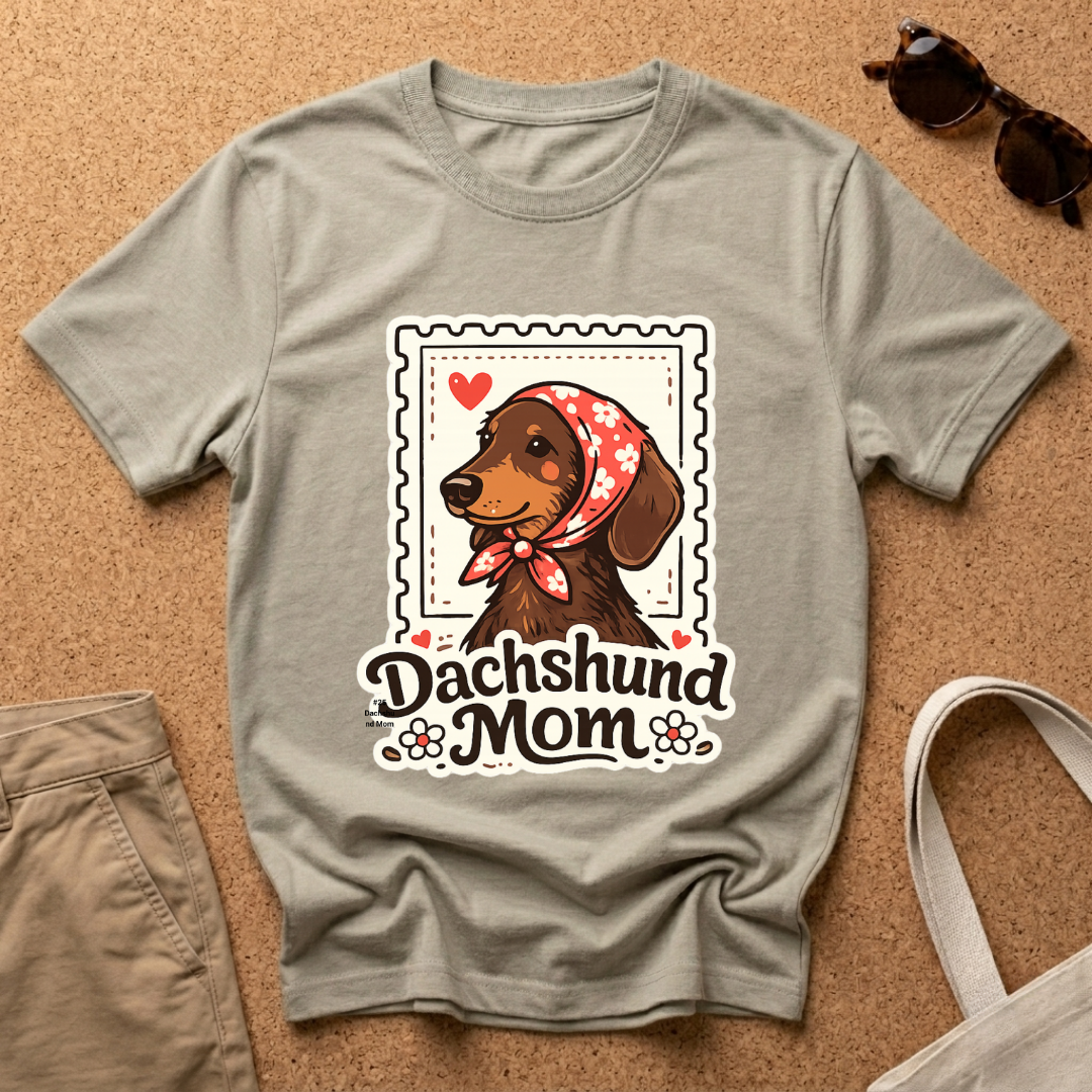 Postcard Dachshund Mom T-Shirt