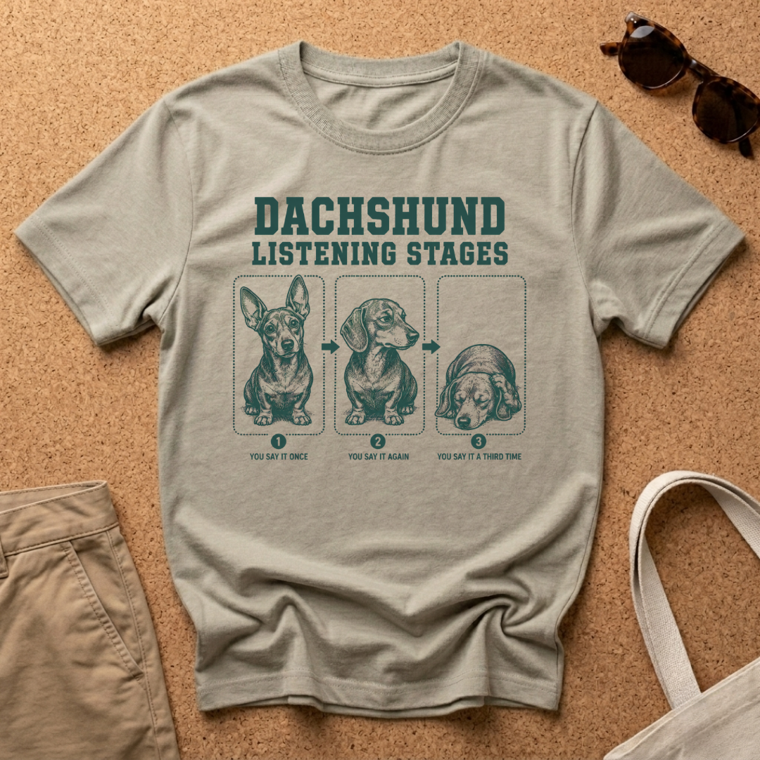 Dachshund Listening Stages T-Shirt