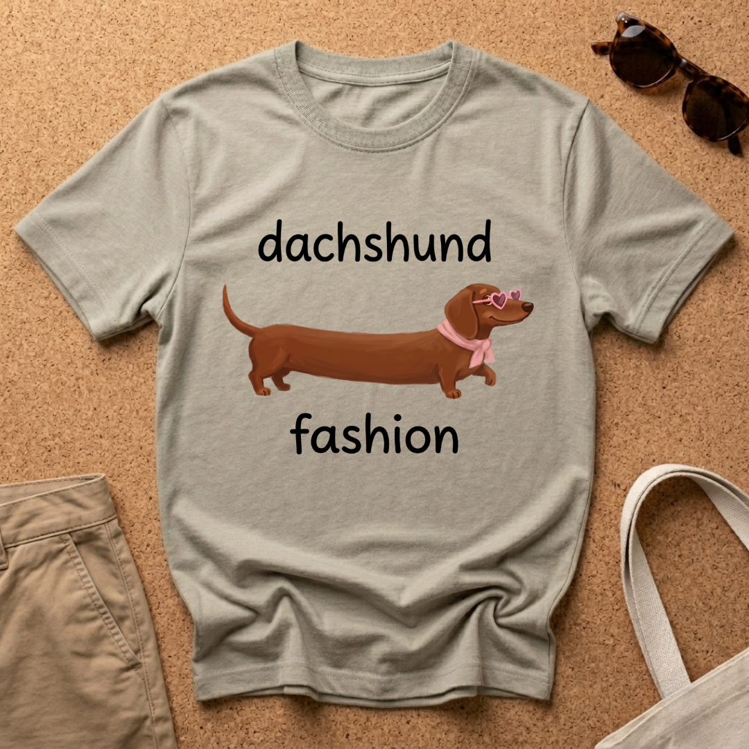 Dachshund Fashion Pink T-Shirt