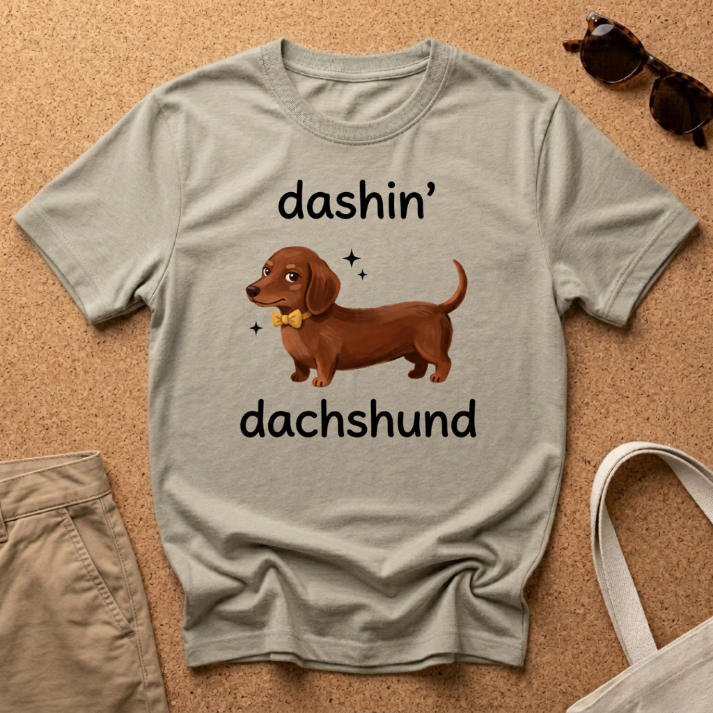 Dashin Dachshund Windy T-Shirt