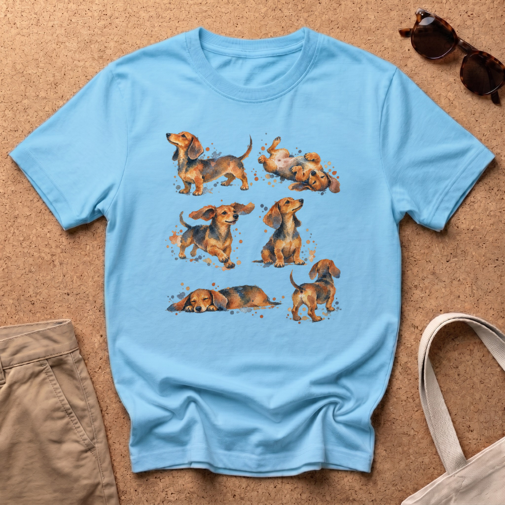 Watercolor Collage T-Shirt - Sky