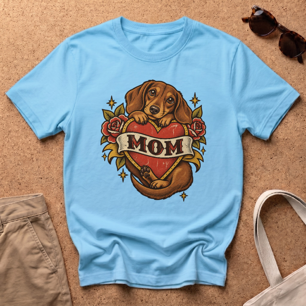 Mom Tattoo T-Shirt - Sky