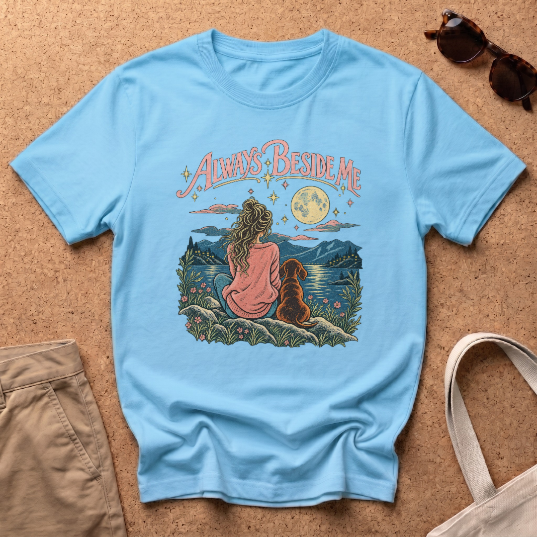 Always Beside Me T-Shirt - Sky