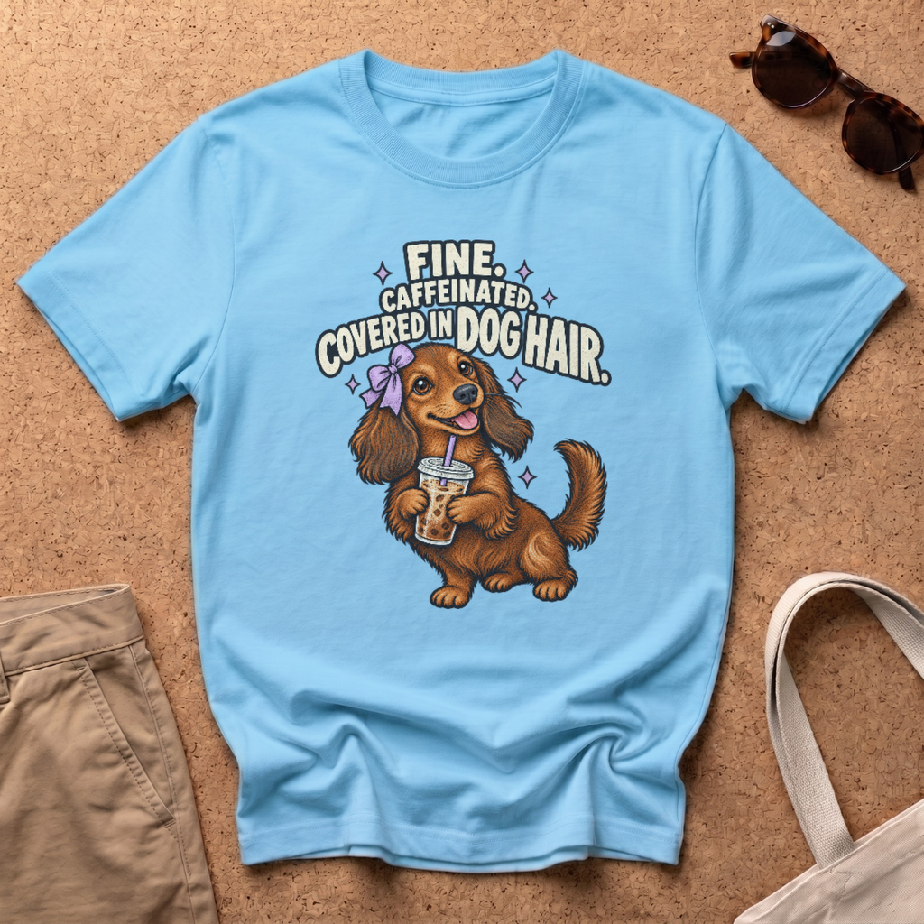 Fine Caffeinated T-Shirt - Sky