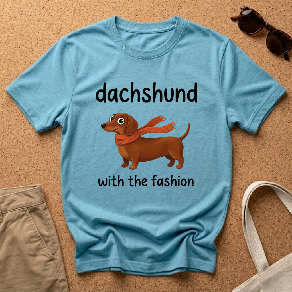 Dachshund Fashion Orange T-Shirt