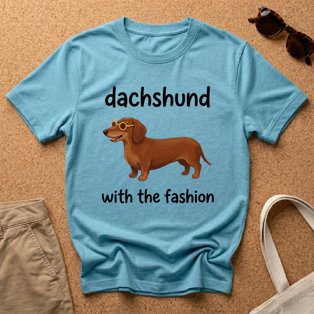 Dachshund Fashion Glasses T-Shirt