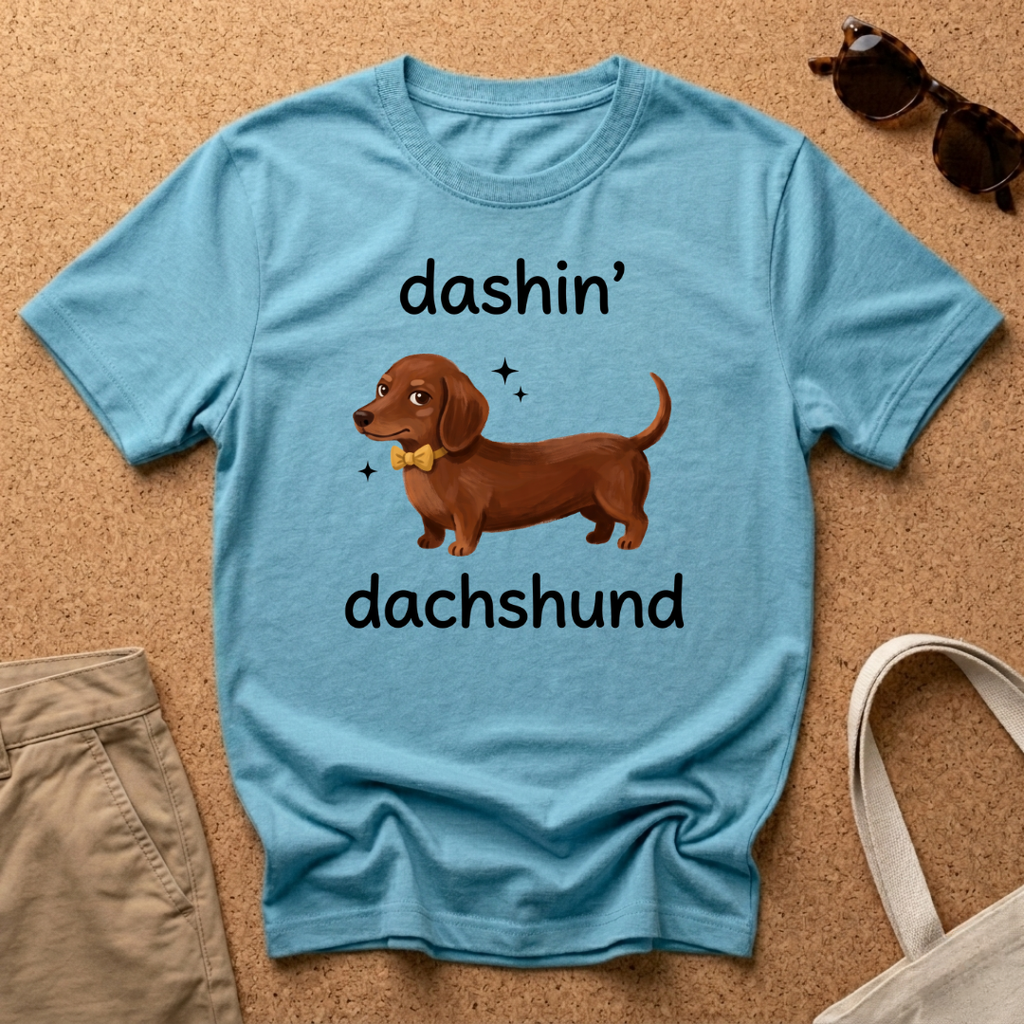 Dashin Dachshund Windy T-Shirt