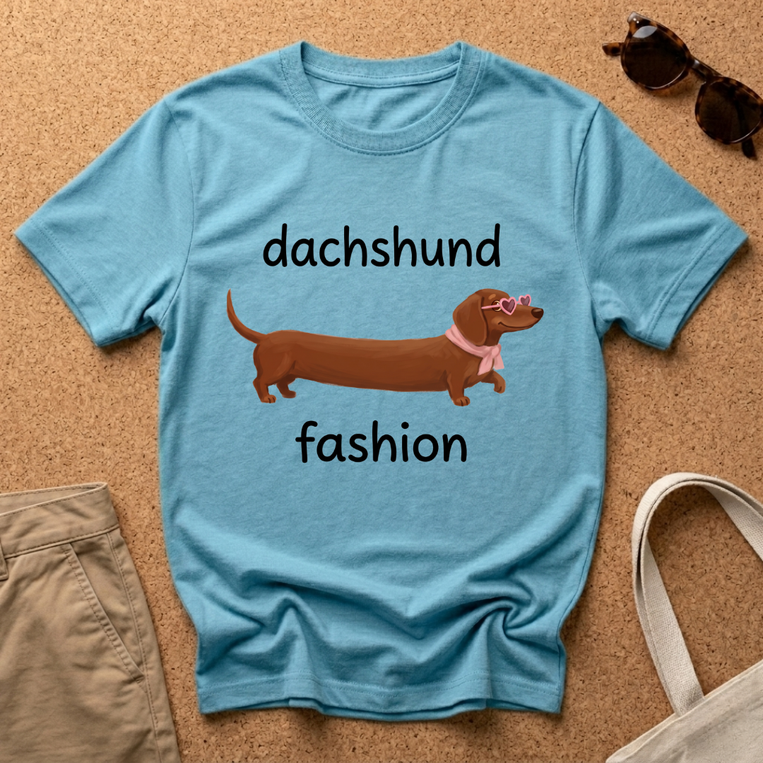 Dachshund Fashion Pink T-Shirt