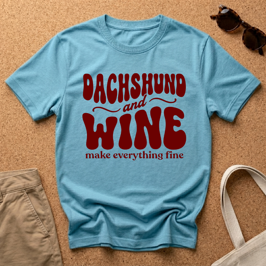 Dachshund and Wine T-Shirt
