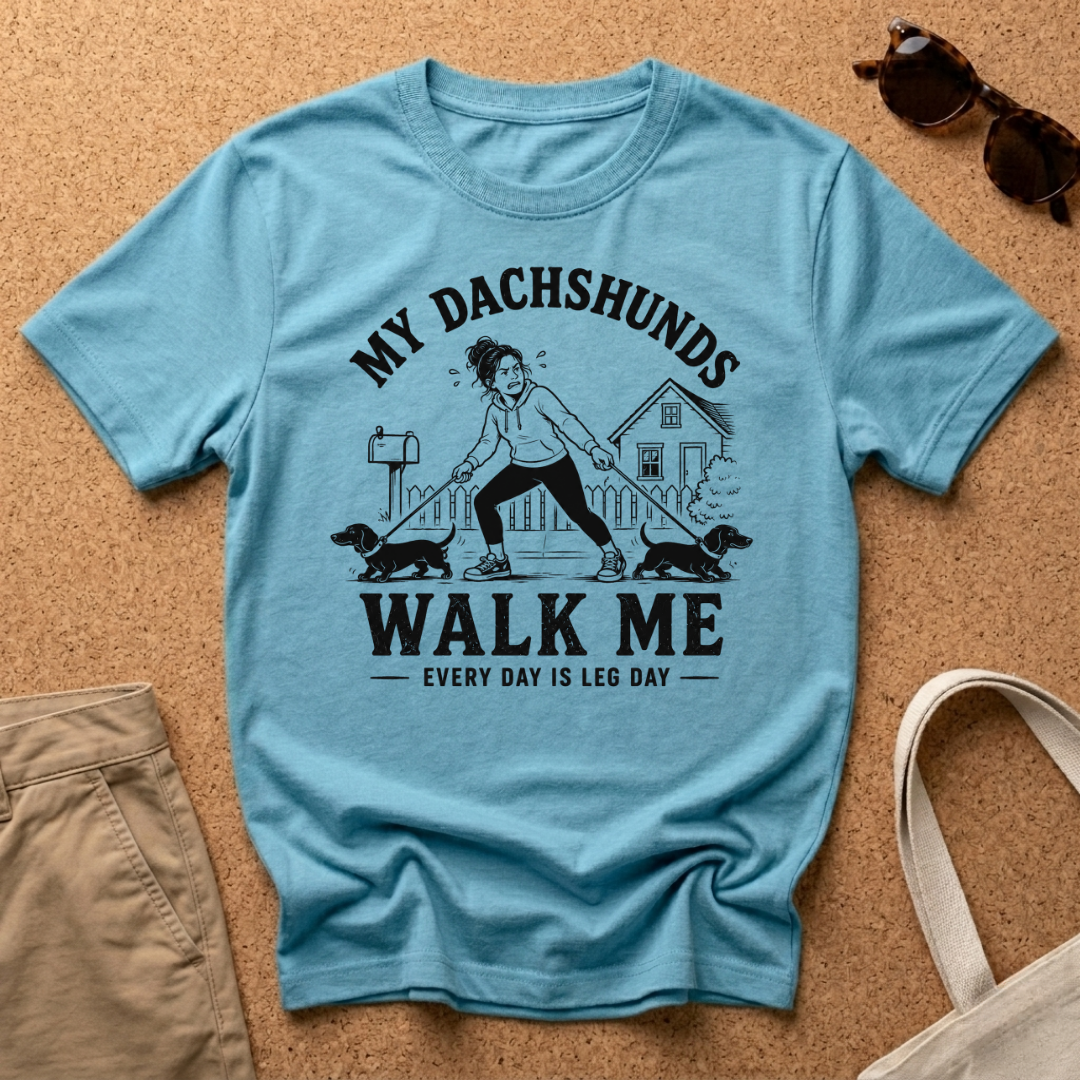 Dachshund Walks Me T-Shirt