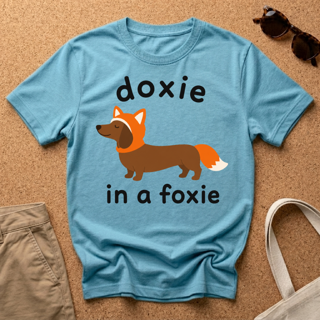 Doxie in a Foxie T-Shirt