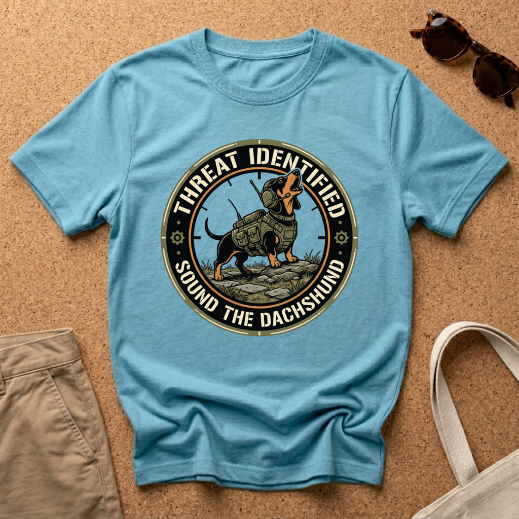 Threat Identified Howling Dachshund T-Shirt