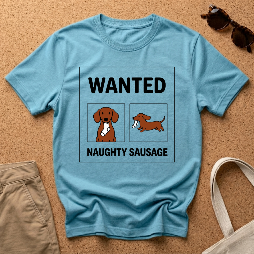 Wanted Naughty Sausage T-Shirt