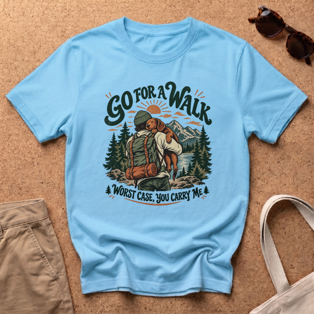 Go For Walk T-Shirt - Sky