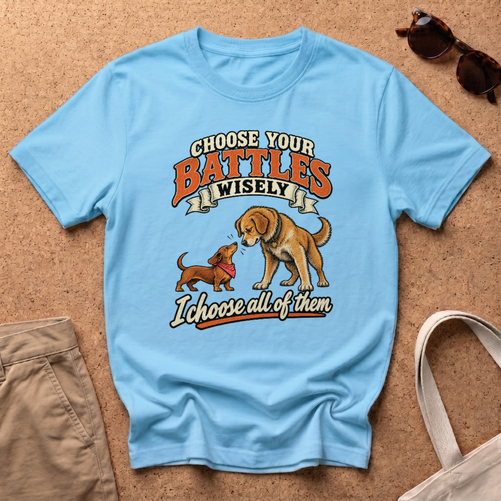 Choose Battles Wisely T-Shirt - Sky