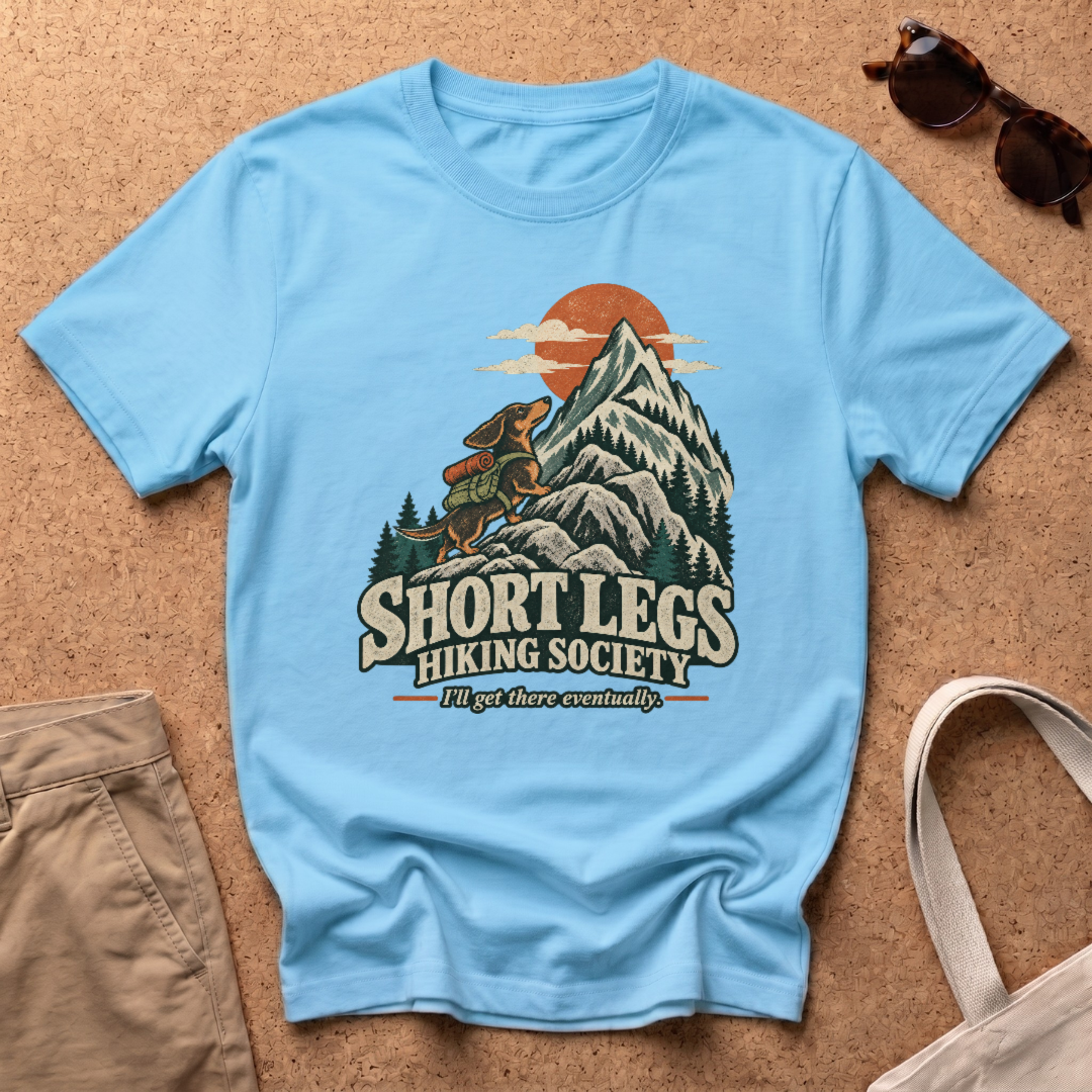 Short Legs Society T-Shirt - Sky
