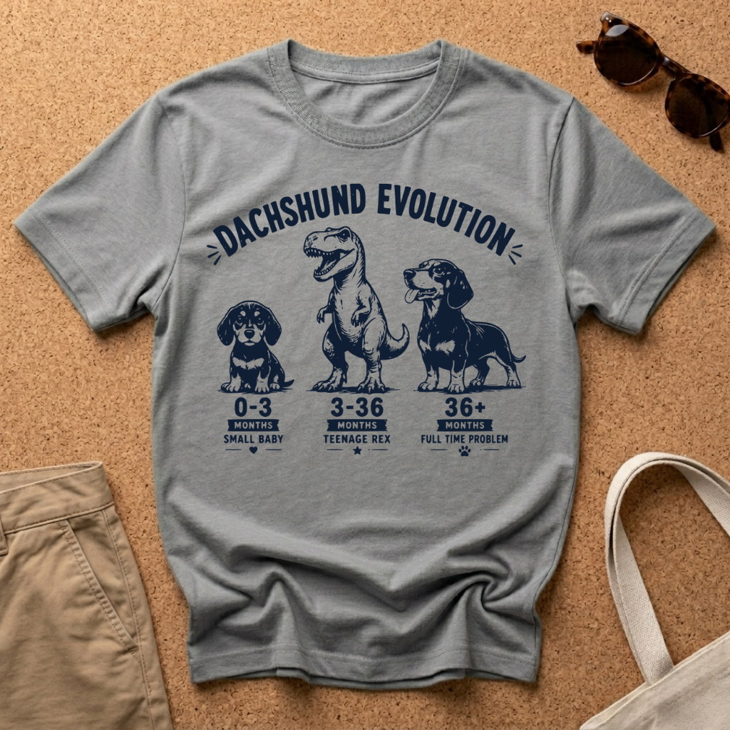 Dachshund Evolution Dino T-Shirt