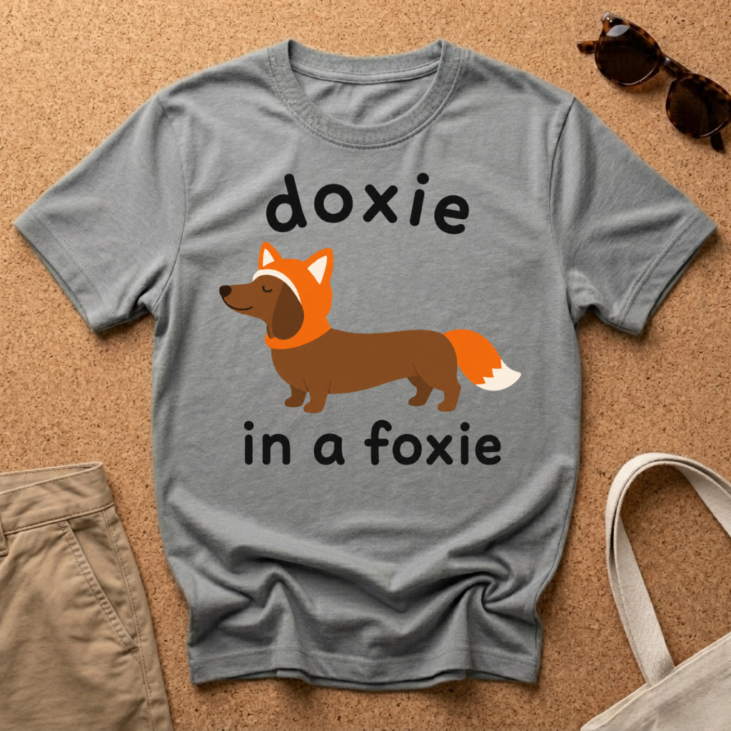 Doxie in a Foxie T-Shirt