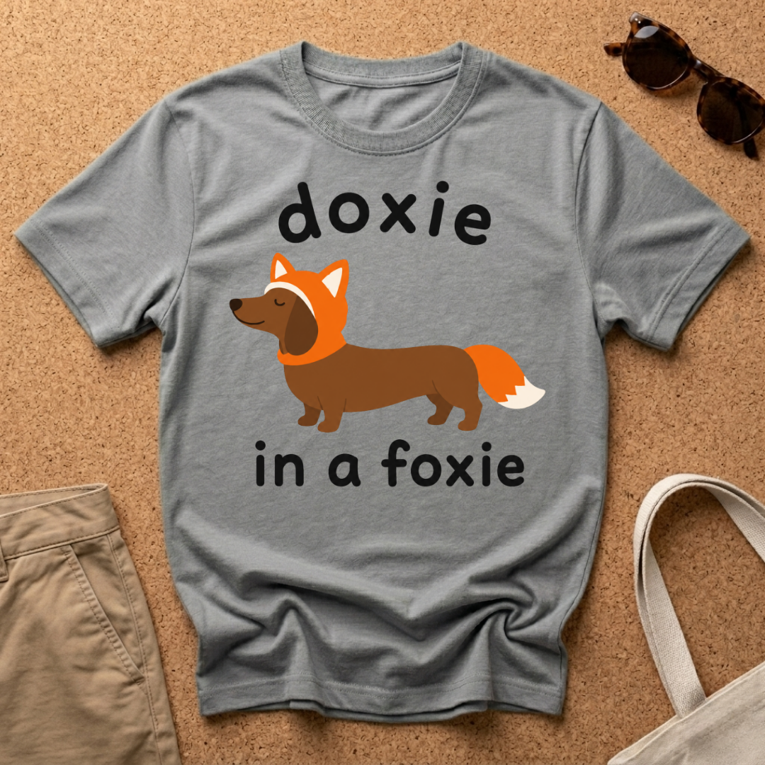 Doxie in a Foxie T-Shirt