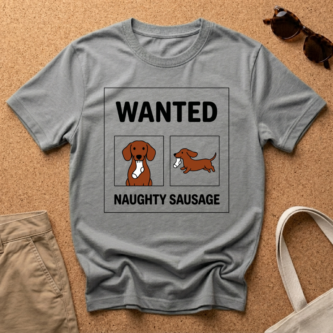 Wanted Naughty Sausage T-Shirt