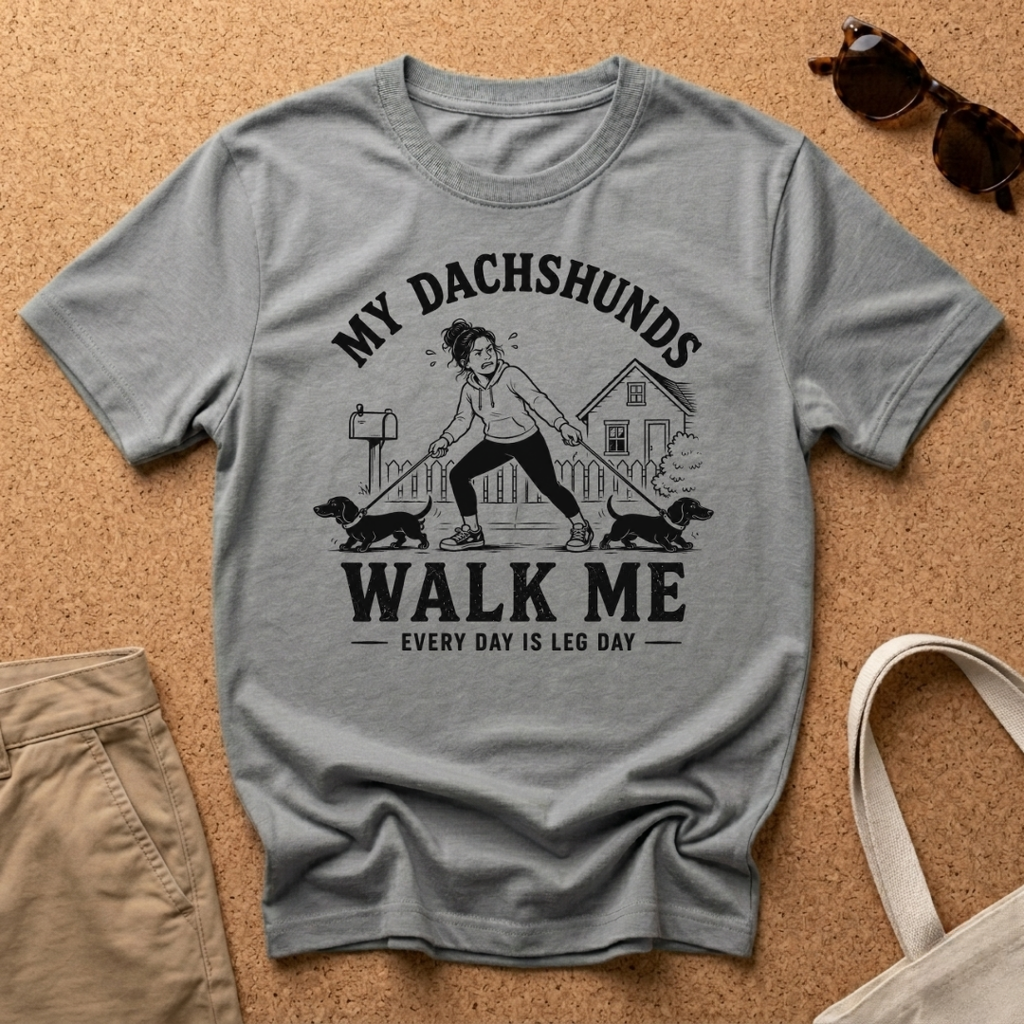 Dachshund Walks Me T-Shirt