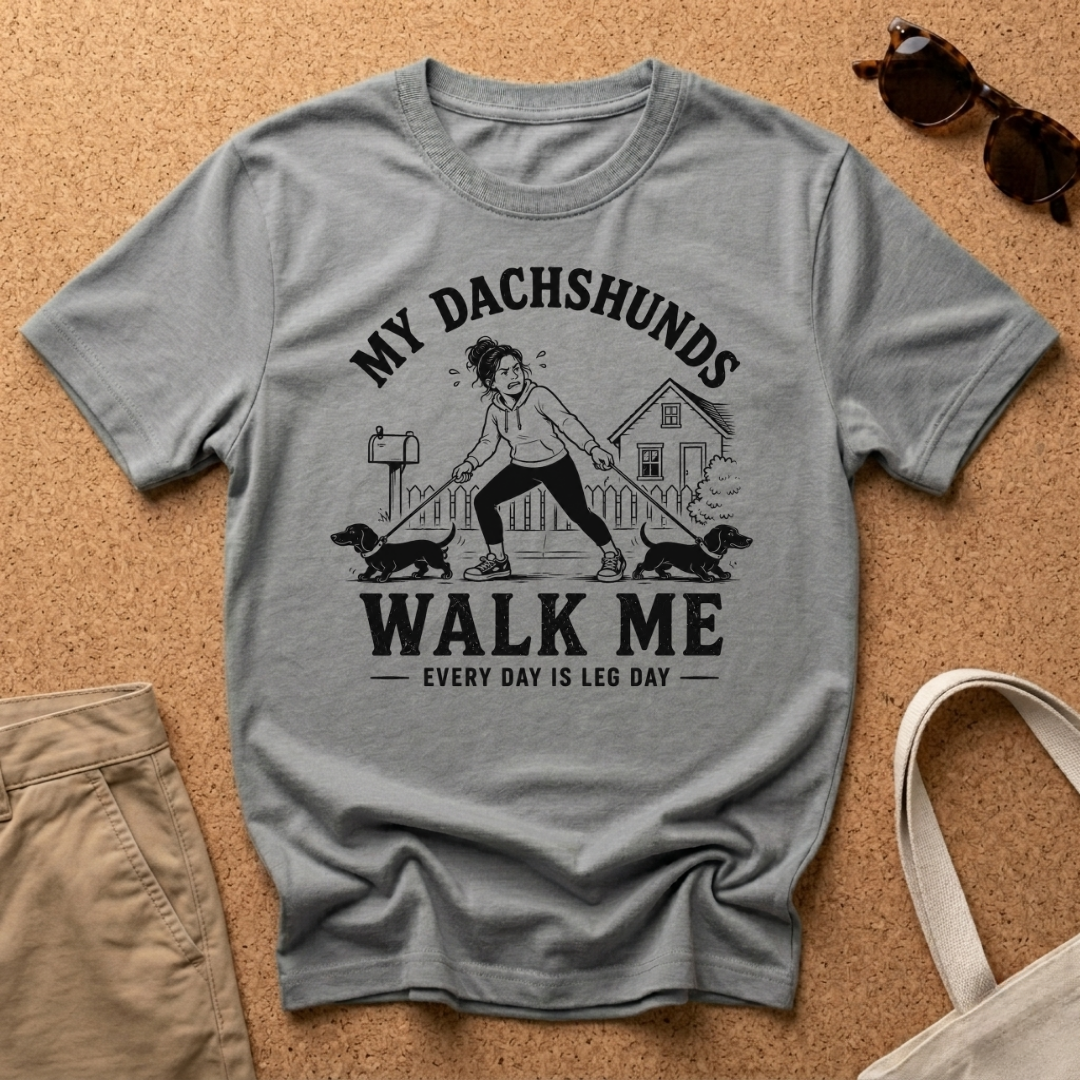 Dachshund Walks Me T-Shirt