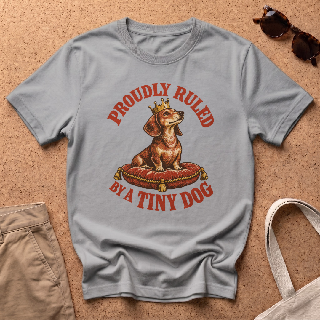 Ruled Tiny Dog T-Shirt - Sport Grey
