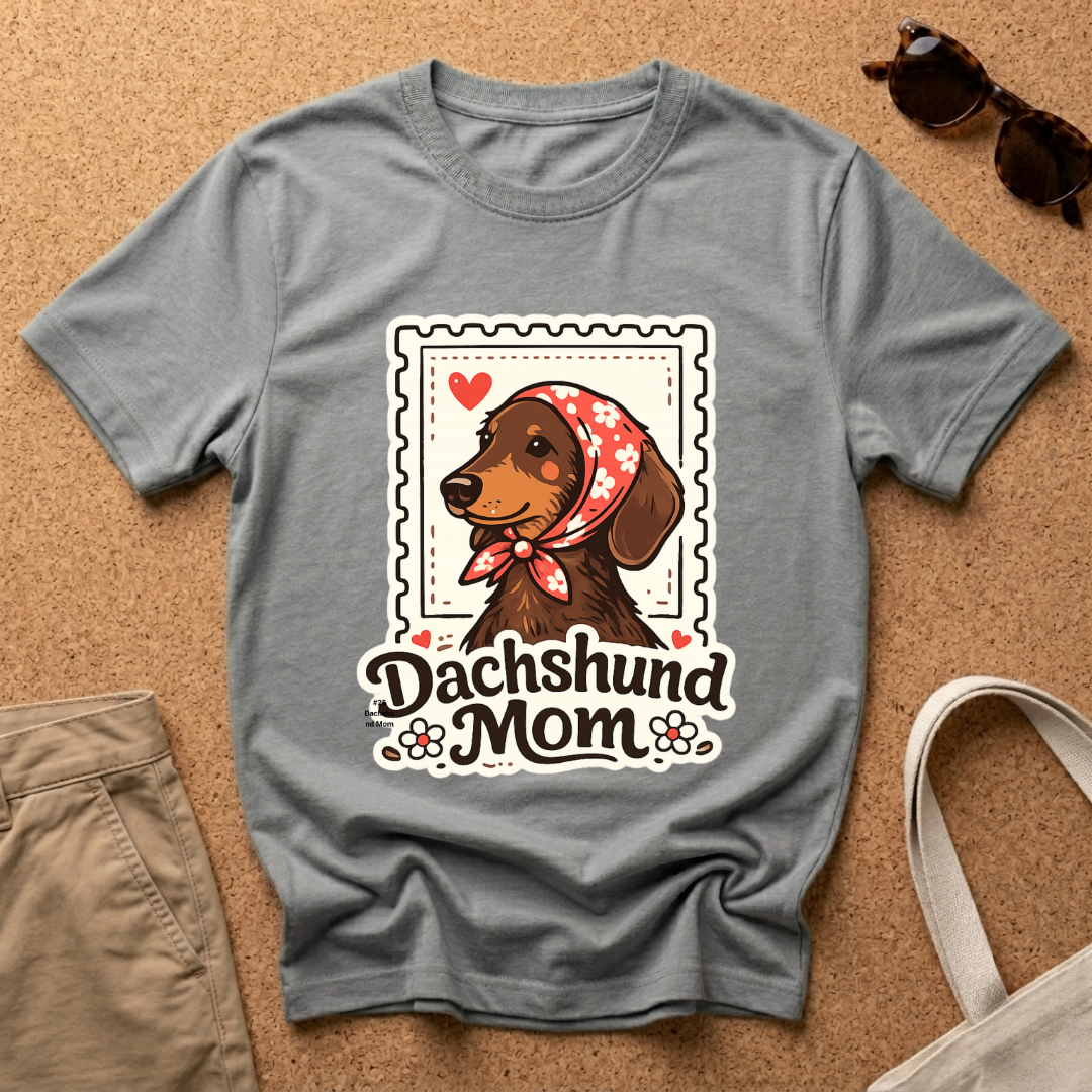 Postcard Dachshund Mom T-Shirt