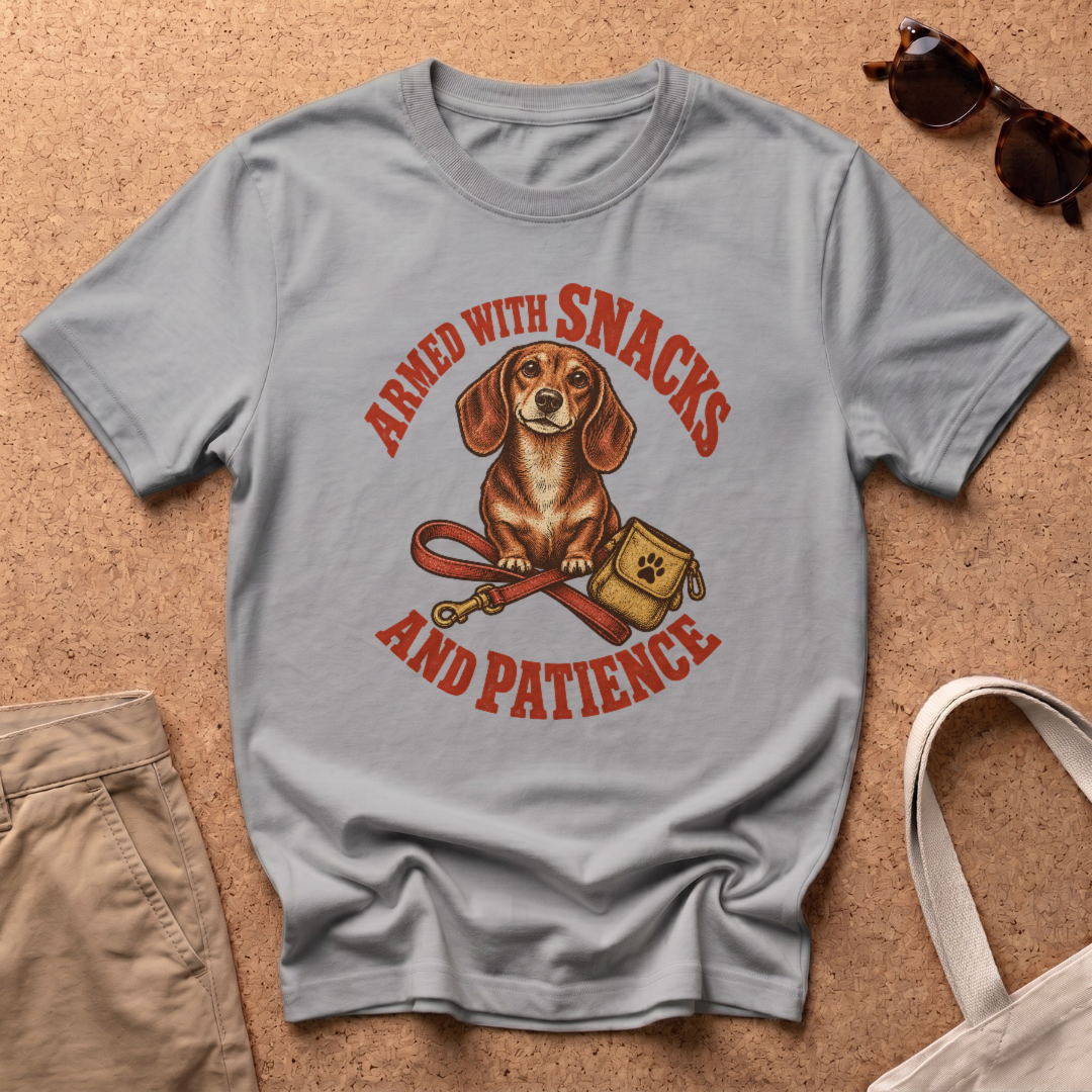 Armed With Snacks T-Shirt - Sport Grey