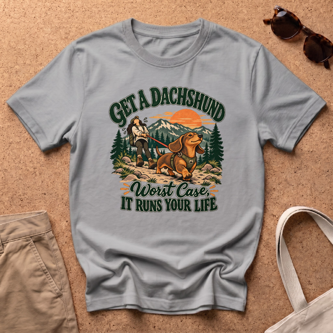 Get Dachshund T-Shirt - Sport Grey