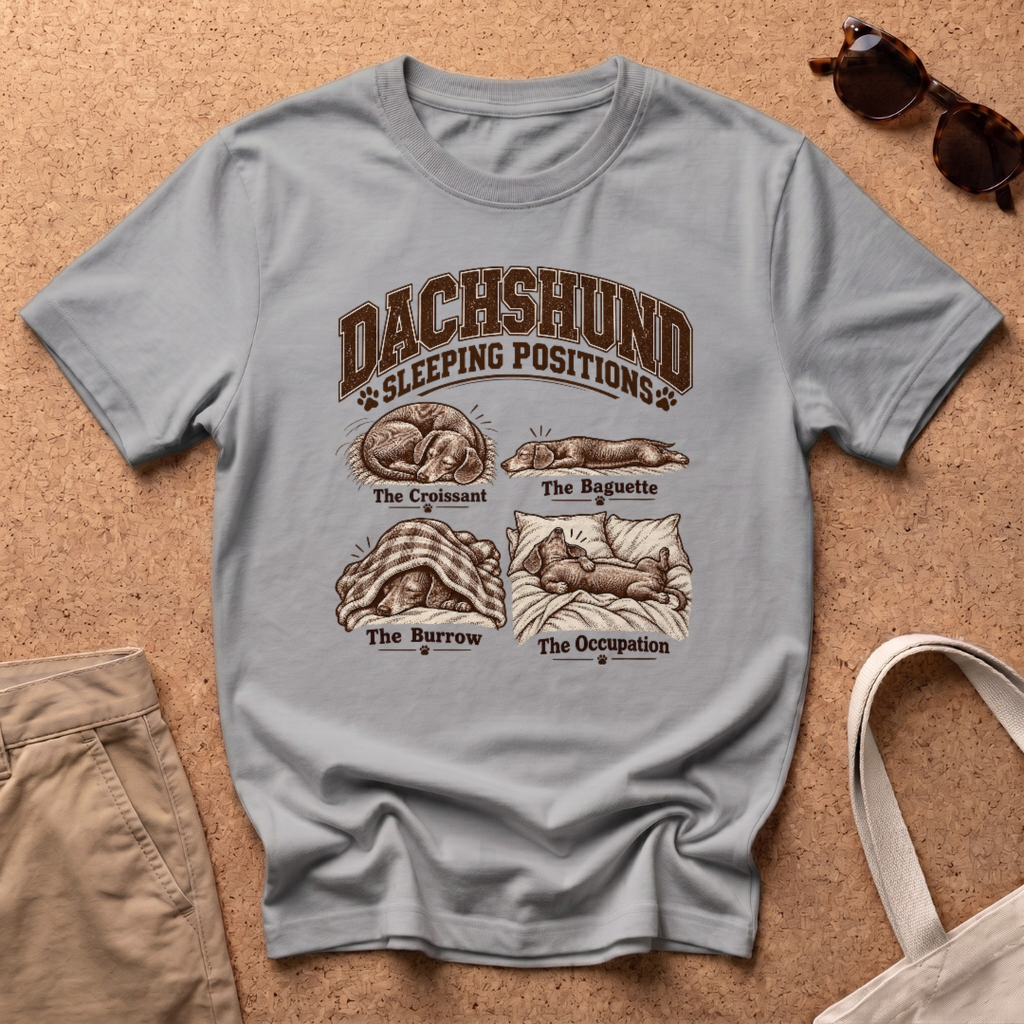 Dachshunds Sleeping T-Shirt - Sport Grey