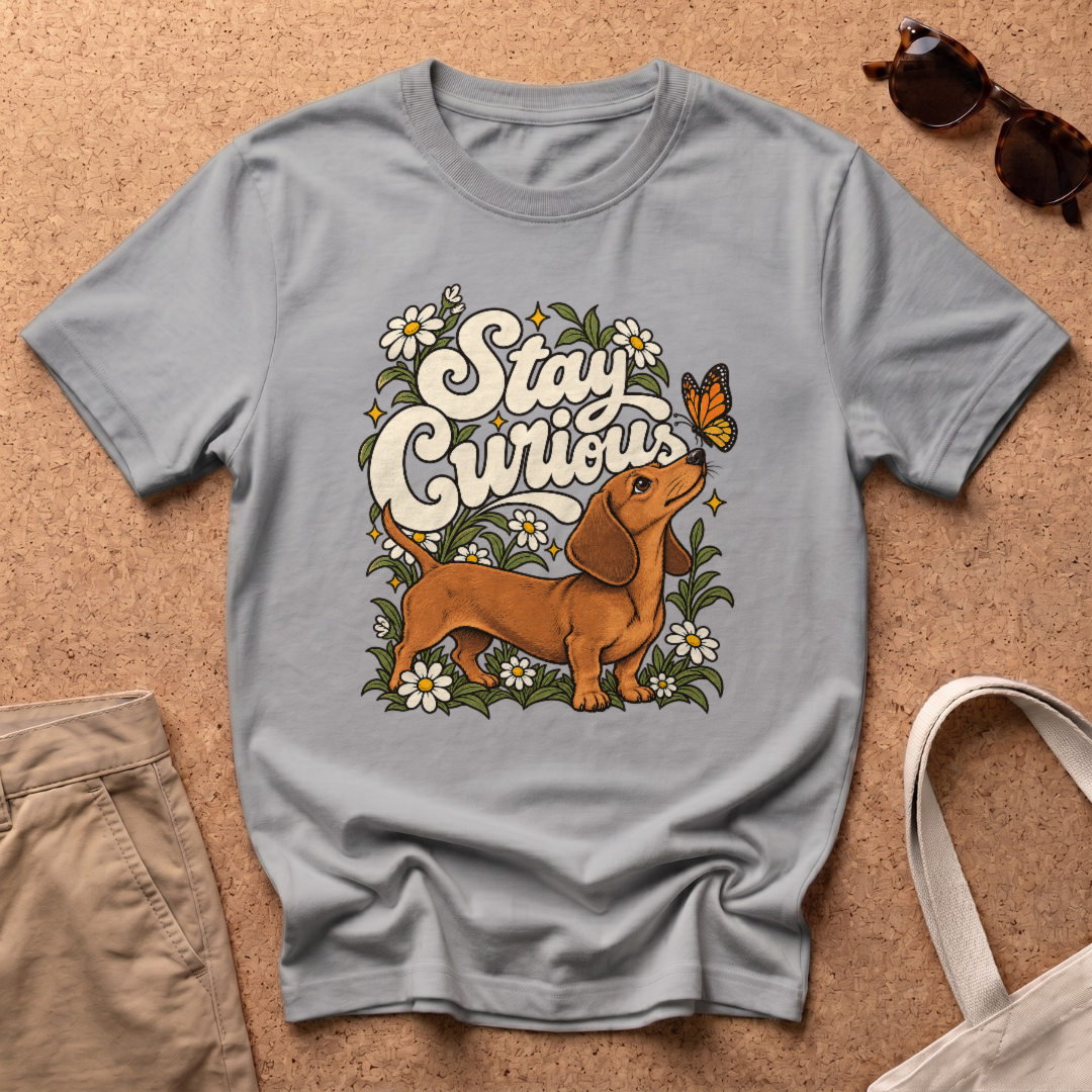 Stay Curious T-Shirt - Sport Grey