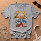 Hot Cold Dachshunds T-Shirt - Sport Grey