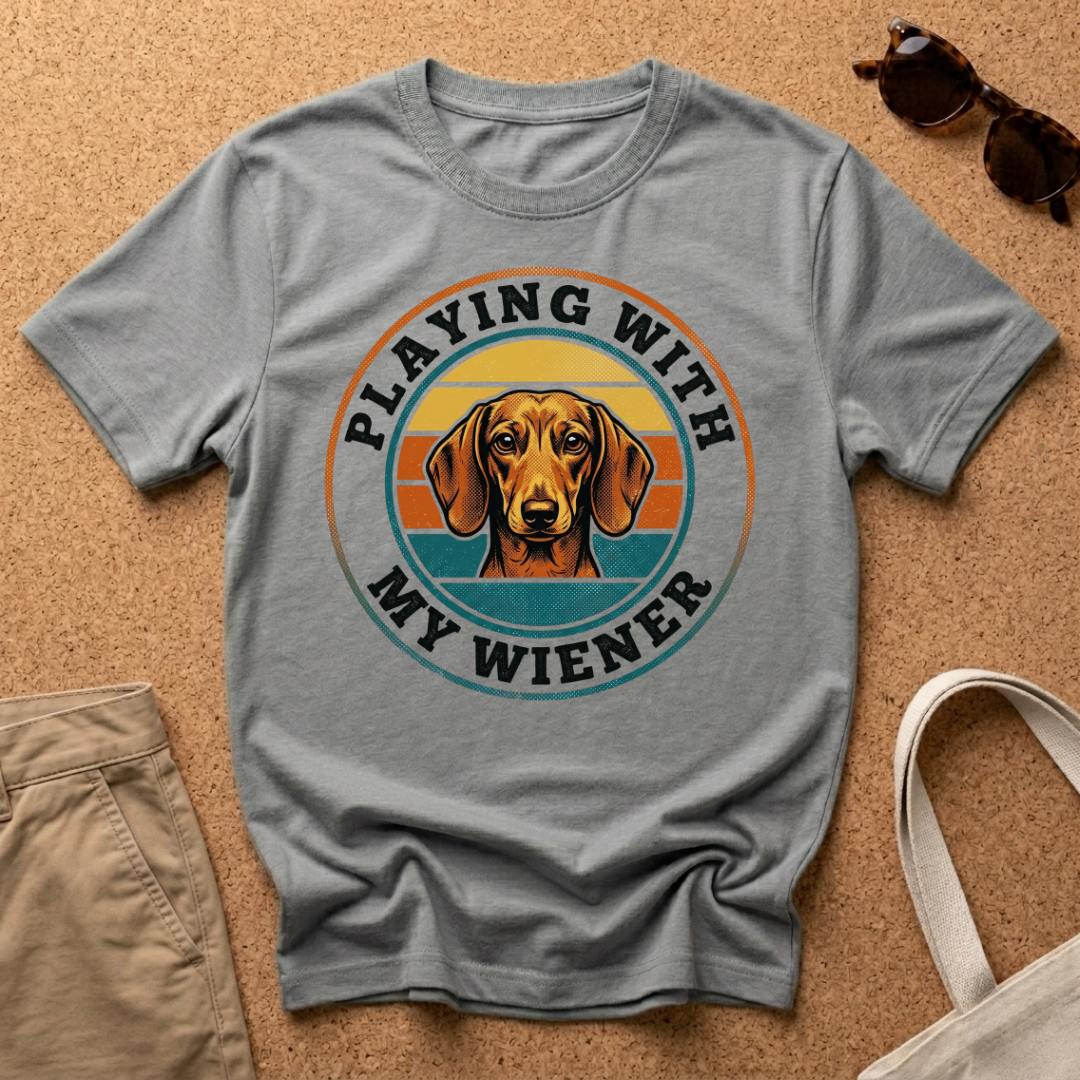 Playing With My Wiener Retro T-Shirt