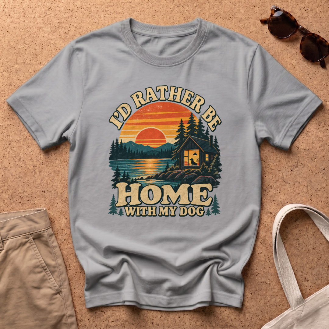 Rather Be Home T-Shirt - Sport Grey