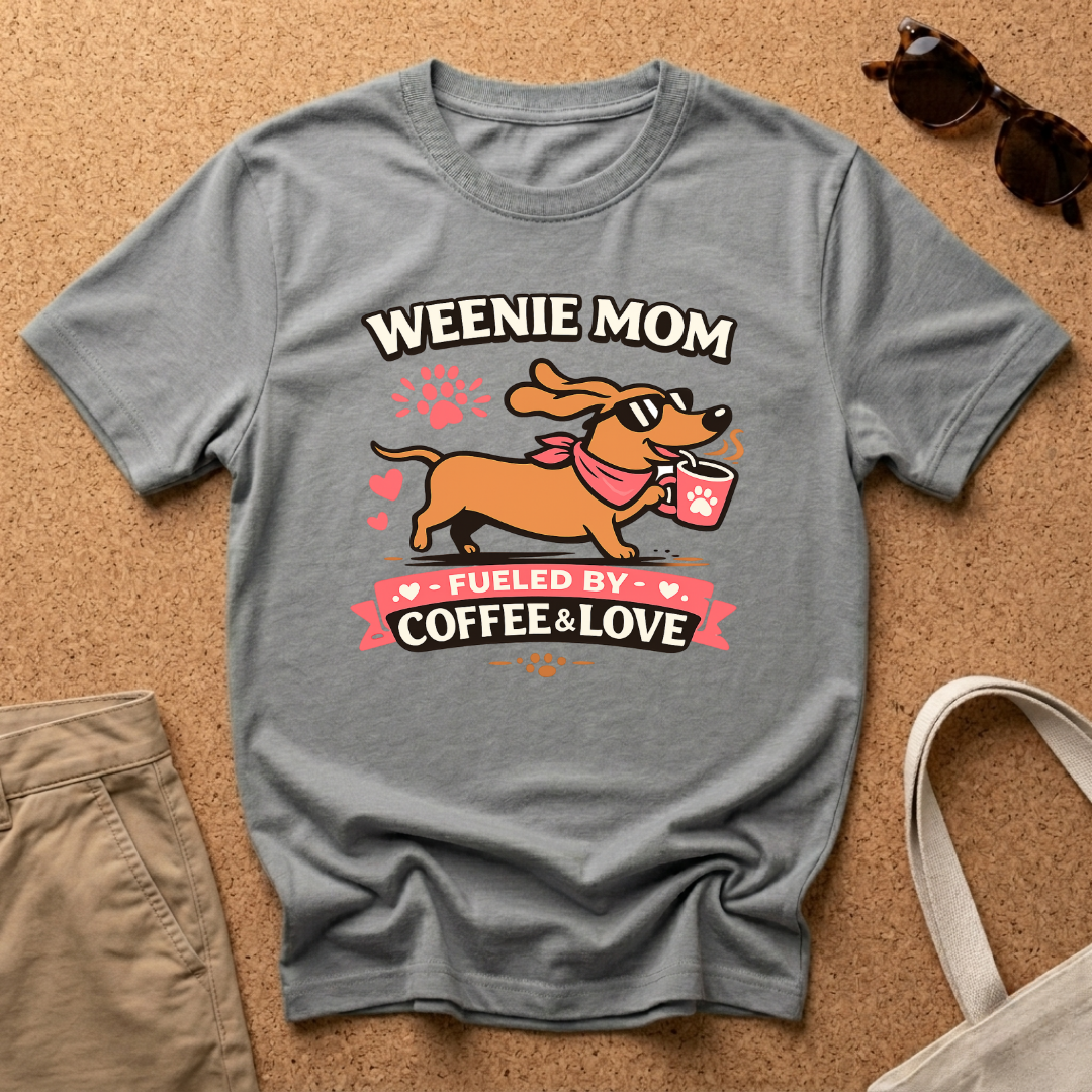 Weenie Mom Fueled by Coffee and Love T-Shirt